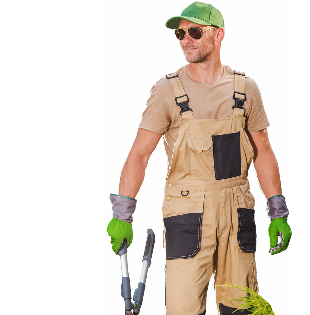 gardener with cutting shears